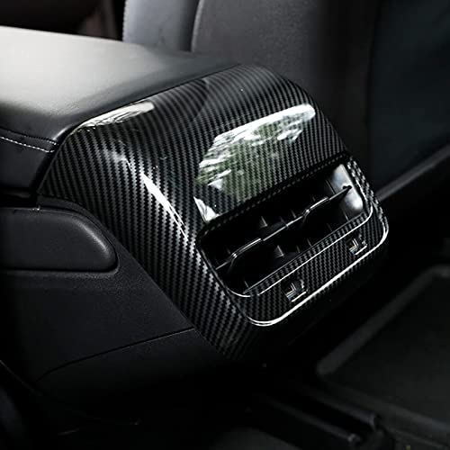 LIMBQS Carbon Fiber AC Vents Cover for Tesla Model 3 Model Y, Rear Center Console Air Vent Trim for Tesla Accessories - Image 3