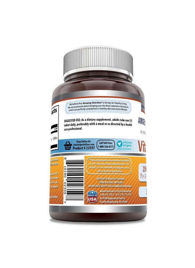 Amazing Formulas Vitamin B6 Pyridoxine 25Mg 250 Tablets Supplement; Non Gmo; Gluten Free; Made In Usa - pzsku/Z3A1AEFBA611EE4C261E7Z/45/_/1696916614/dbee10e8-87ea-4123-975e-bf657131f1b9