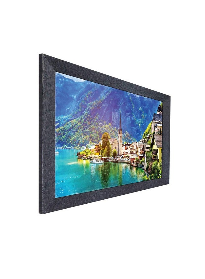 راندم لوحة تجريدية متعددة الألوان مؤطرة عشوائية (RP-2295)، 18 بوصة × 12 بوصة - Image 4