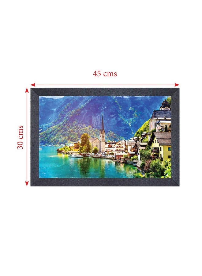 راندم لوحة تجريدية متعددة الألوان مؤطرة عشوائية (RP-2295)، 18 بوصة × 12 بوصة - Image 3