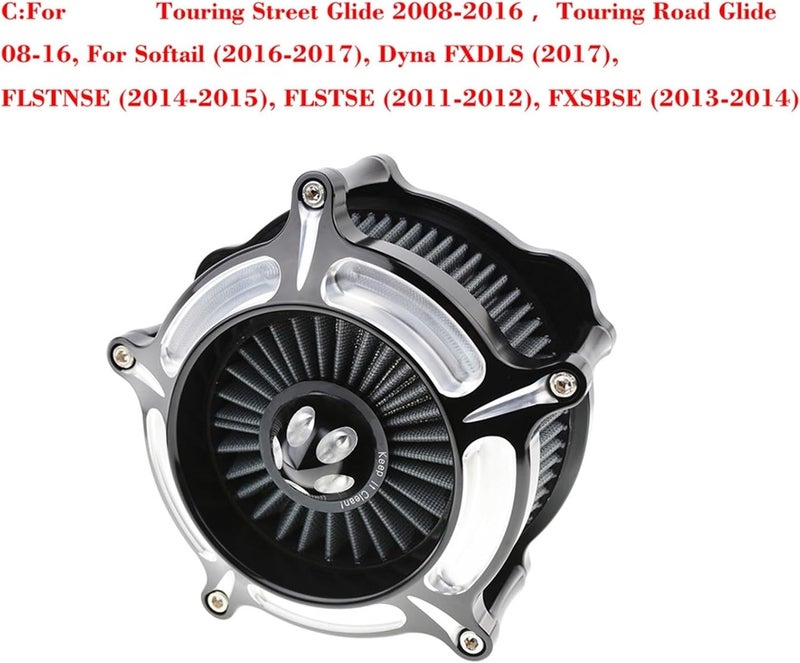 QASULER Motorcycle CNC Turbine Air Cleaner - Image 2