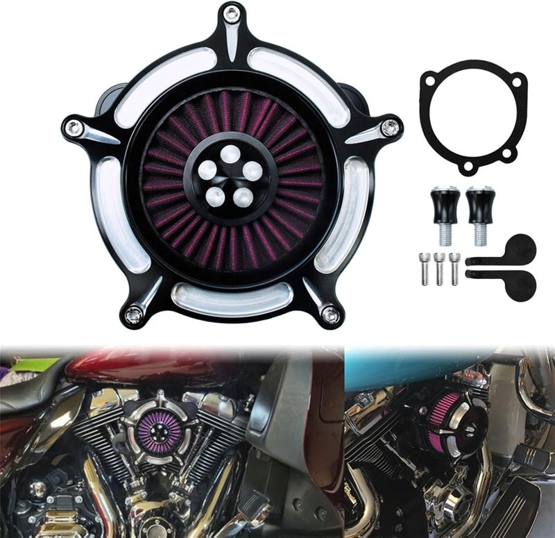 QASULER Motorcycle CNC Turbine Air Cleaner - Image 5