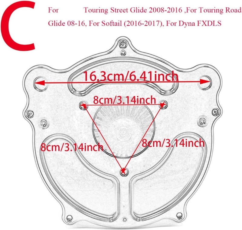 QASULER Motorcycle CNC Turbine Air Cleaner - Image 3