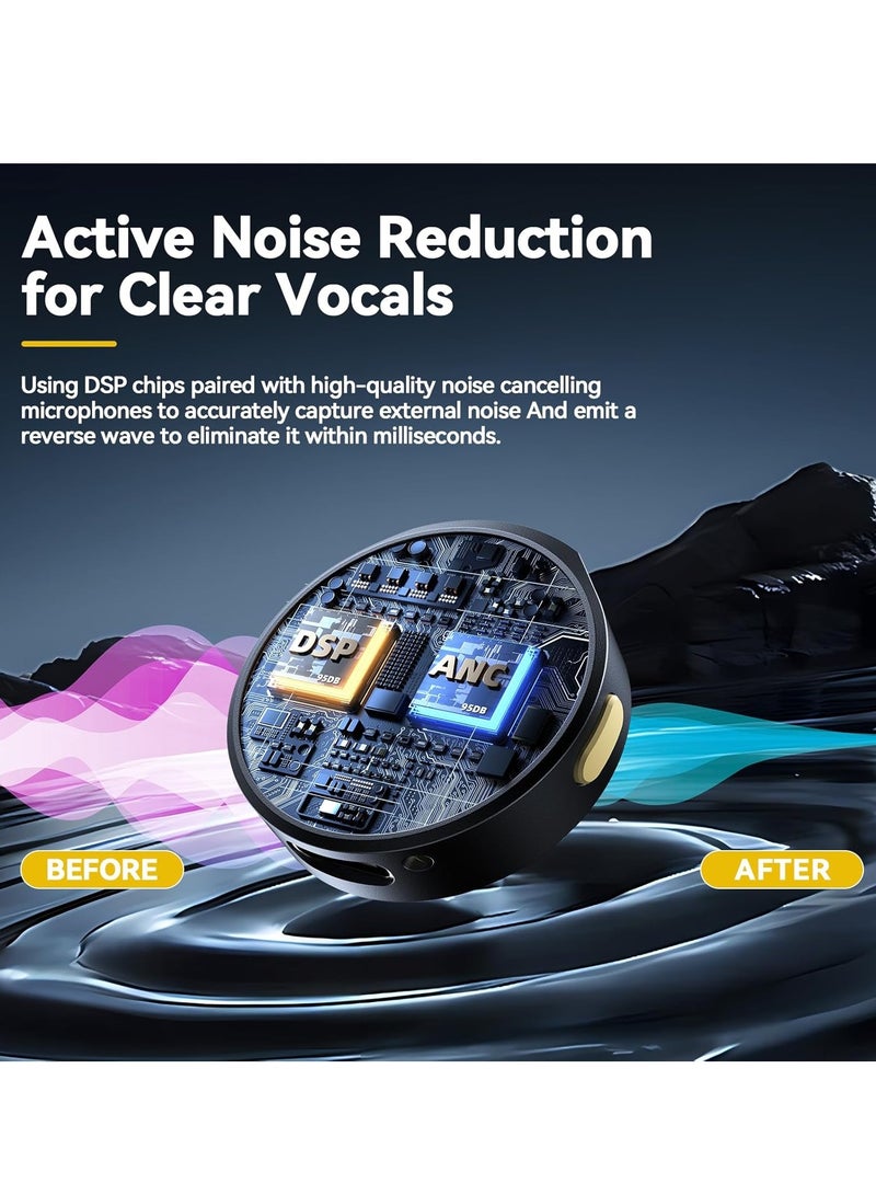 DIGI CORE Wireless Lavalier Microphone For iPhone & Android, USB C Mini Lapel Microphone Wireless, Hi-Fi Audio, 1200 inch Range, Noise Cancelling, 60H Battery Life, For Interview, Streaming, Video Recording - Image 3