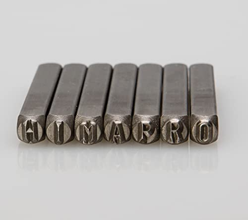 HimaPro Letter and Number Stamp Set 36pcs 40Cr Alloy Steel Metal Stamp Number & Letter Punch Set in a Wooden case (4mm 5/32 Inch) - Image 2