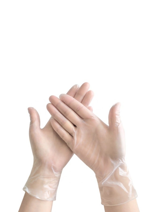 general 70 Pcs Disposable Gloves Vinyl Multipurpose Kitchen Food Handling Cleaning Household Use Powder Free Latex Free Non Sterile Safety Gloves Clear