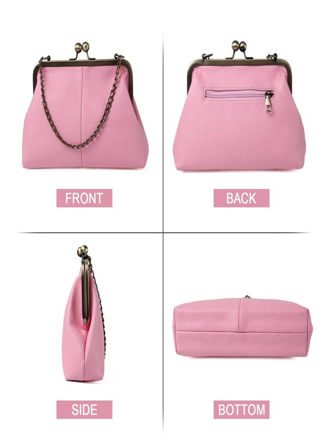 Lanpet Women Classical Kiss Lock Clutch with Chain Strap Shoulder Bag Purse Wallet - Image 2