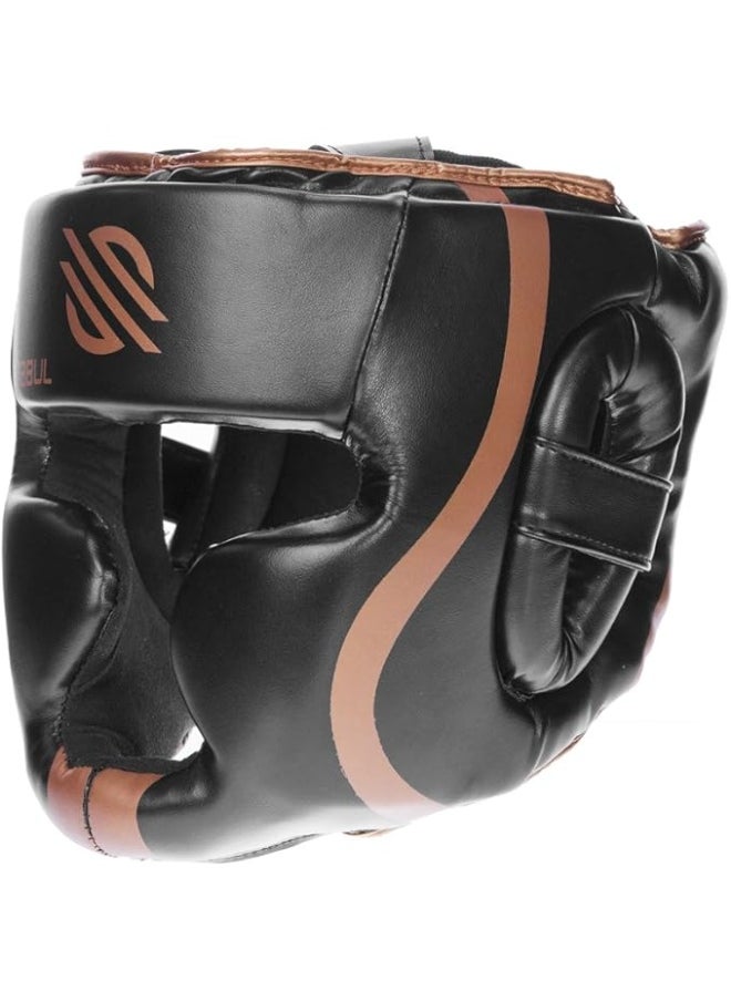 Sanabul  Essential Boxing Headgear for Men & Women | Muay Thai and MMA Headgear | Sparring Headgear | Boxing Head Gear with Full Face Coverage (Copper, L/XL)  - Image 5