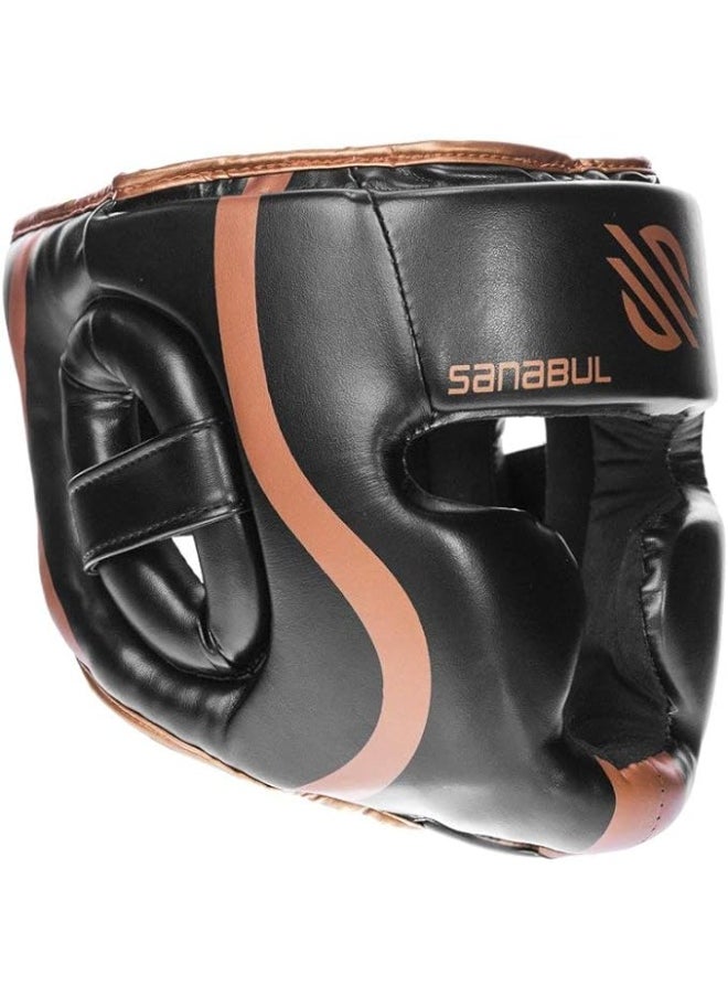 Sanabul  Essential Boxing Headgear for Men & Women | Muay Thai and MMA Headgear | Sparring Headgear | Boxing Head Gear with Full Face Coverage (Copper, L/XL)  - Image 3