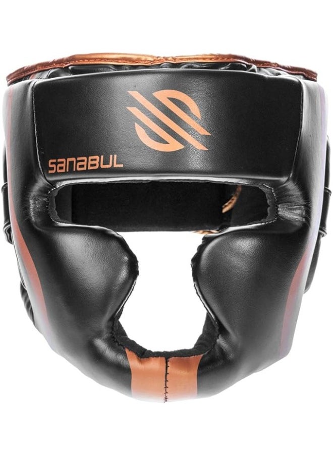 Sanabul  Essential Boxing Headgear for Men & Women | Muay Thai and MMA Headgear | Sparring Headgear | Boxing Head Gear with Full Face Coverage (Copper, L/XL)  - Image 2