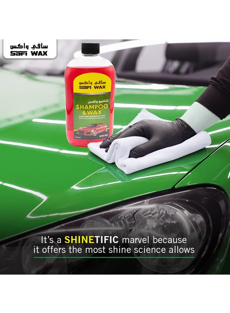 Safi WAX Shampoo and Wax ULtra Shine Car Washing Shampoo Wax - Safi Wax - SFW205- Red - 500ml  - Image 5