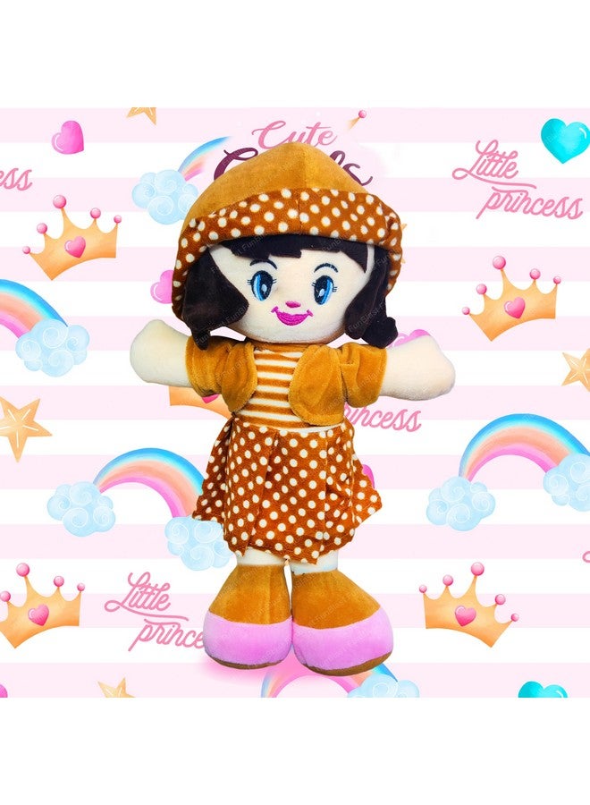 FunBlast Doll for Girls - Soft Dolls for Girls Soft Toys for Baby Girl, Plush Doll, Washable Doll, Birthday Return Gifts for Kids, Stuffed Doll, Toys for Girls (30 CM Brown) - Image 4
