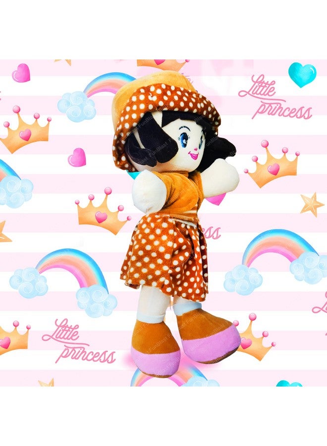 FunBlast Doll for Girls - Soft Dolls for Girls Soft Toys for Baby Girl, Plush Doll, Washable Doll, Birthday Return Gifts for Kids, Stuffed Doll, Toys for Girls (30 CM Brown) - Image 3