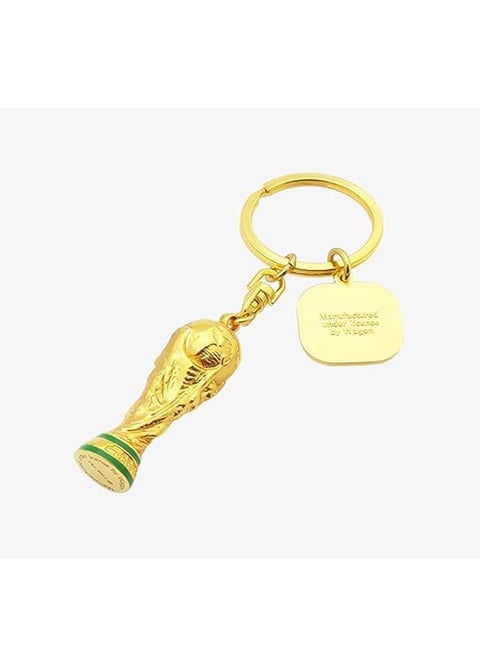 2022 WORLD CUP QATAR 3D Trophy Keychain With Official Emblem Own a Collectible Version of World Soccer's Biggest Prize