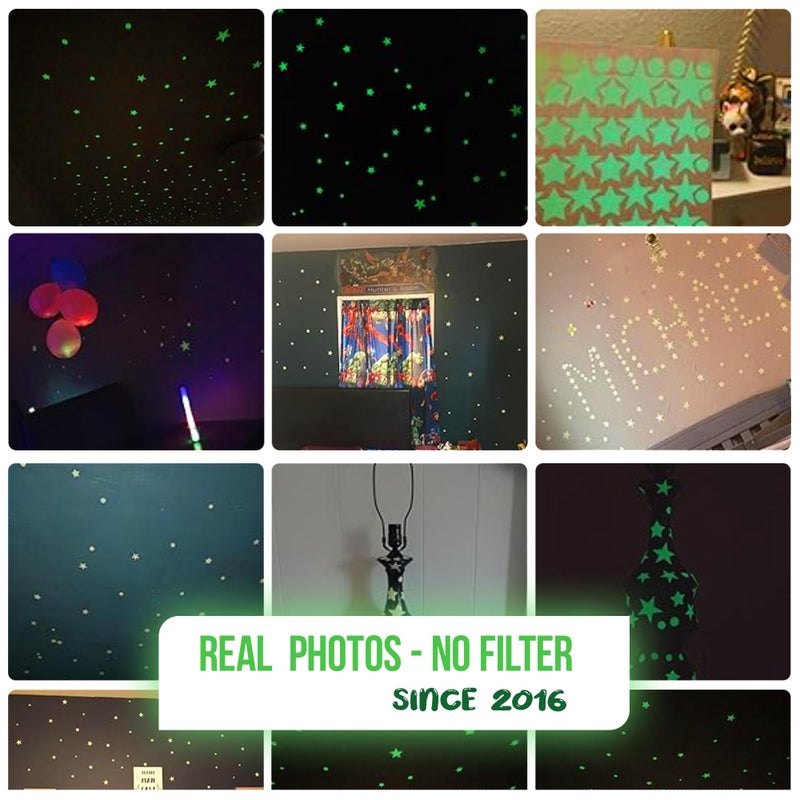 MAFOX Glow in The Dark Stars for Ceiling or Wall Stickers - Glowing Wall Decals Stickers Room Decor Kit - Galaxy Glow Star Set and Solar System Decal for Kids Bedroom Decoration - Image 2