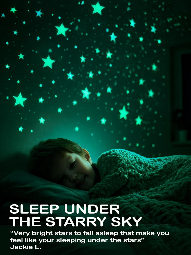 MAFOX Glow in The Dark Stars for Ceiling or Wall Stickers - Glowing Wall Decals Stickers Room Decor Kit - Galaxy Glow Star Set and Solar System Decal for Kids Bedroom Decoration - Image 3