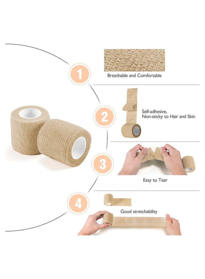 KASTWAVE 12-Piece Self Adhesive Bandage Set 2 Inches X 5 Yards - Image 2