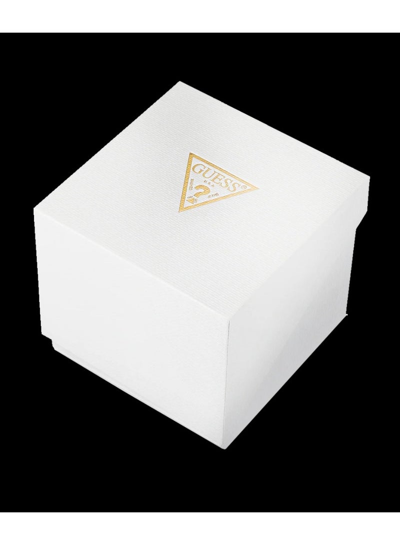 جس ساعة Guess GW0265G7 رجالي كوارتز – إطار وسوار ستانلس ستيل فضّي ومينا أزرق Sunray – 42 مم، عرض اليوم والتاريخ، مقاومة ماء 5 ATM - Image 5