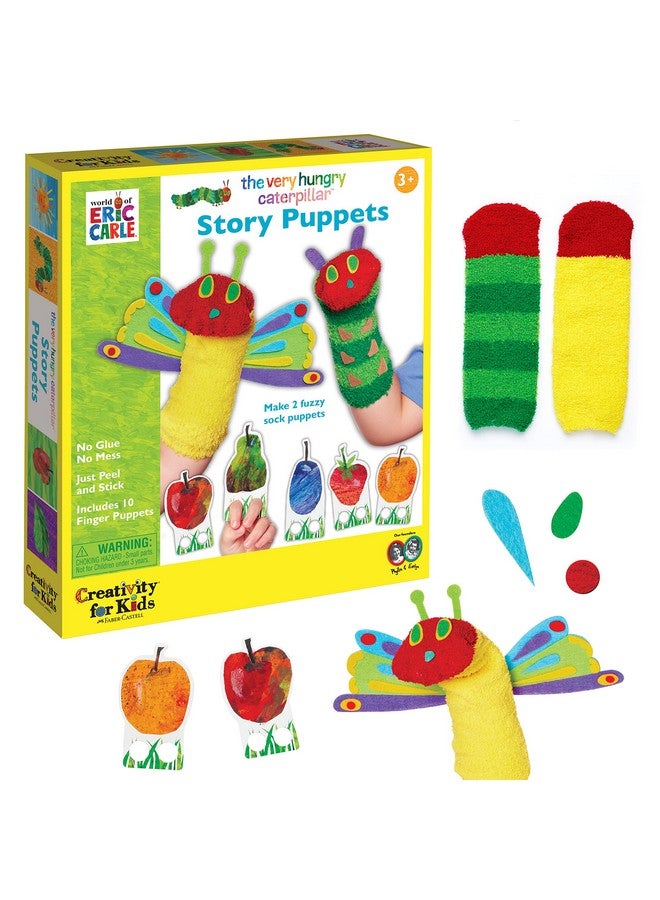 Creativity for Kids Creativity for Kids The Very Hungry Caterpillar Story Puppets: Sock Puppet Kit for Toddlers from The World of Eric Carle, Crafts for Kids Ages 3-5+  - Image 1