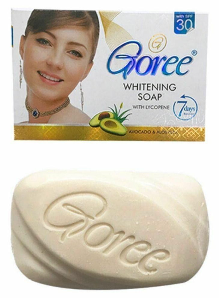 Goree Skin whitening soap with lycopene, white, 100 grams, 3 pieces - Image 2