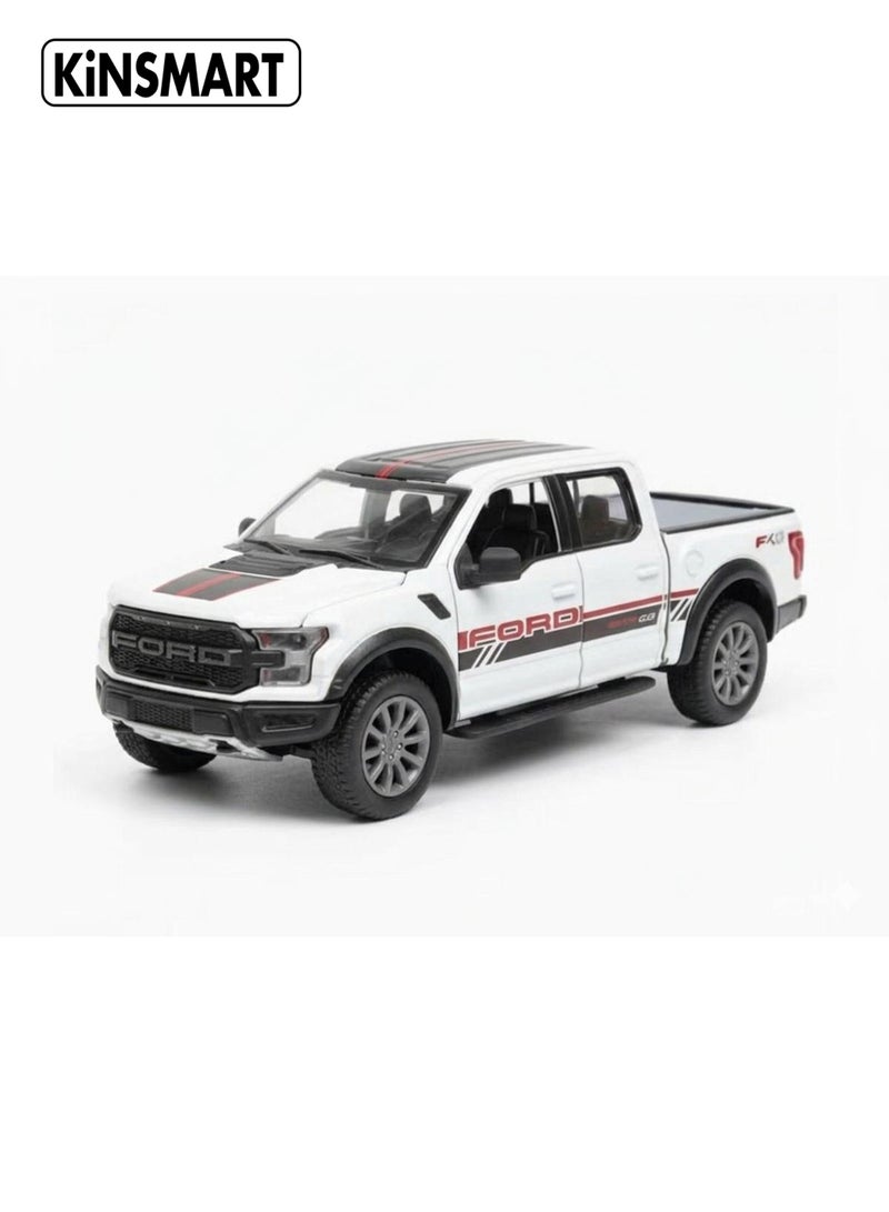 Kinsmart كينسمارت 1:78 2022 فورد F-150 رابتور نموذج شاحنة مصنوعة من الصب – لعبة سحب للخلف للأطفال وجامعي التحف - Image 1