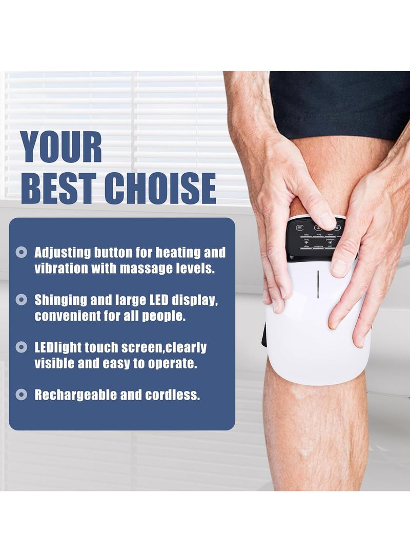 TIGER Knee Massager with Heat & Red Light Therapy – Large LED Screen for Arthritis Pain Relief, Stretched Ligament & Muscle Injury Treatment | Adjustable for Comfortable, Targeted Relief - Image 3