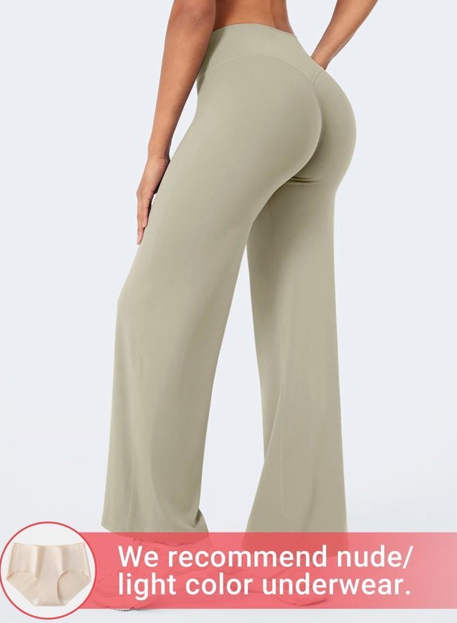 YEOREO Workout Leggings Womens No Front Seam Straight Leggings 29"/ 31.5"/ 33"/ 35" High Waist Buttery Eddiy Gym Yoga Pants, Light Sand, S - Image 4