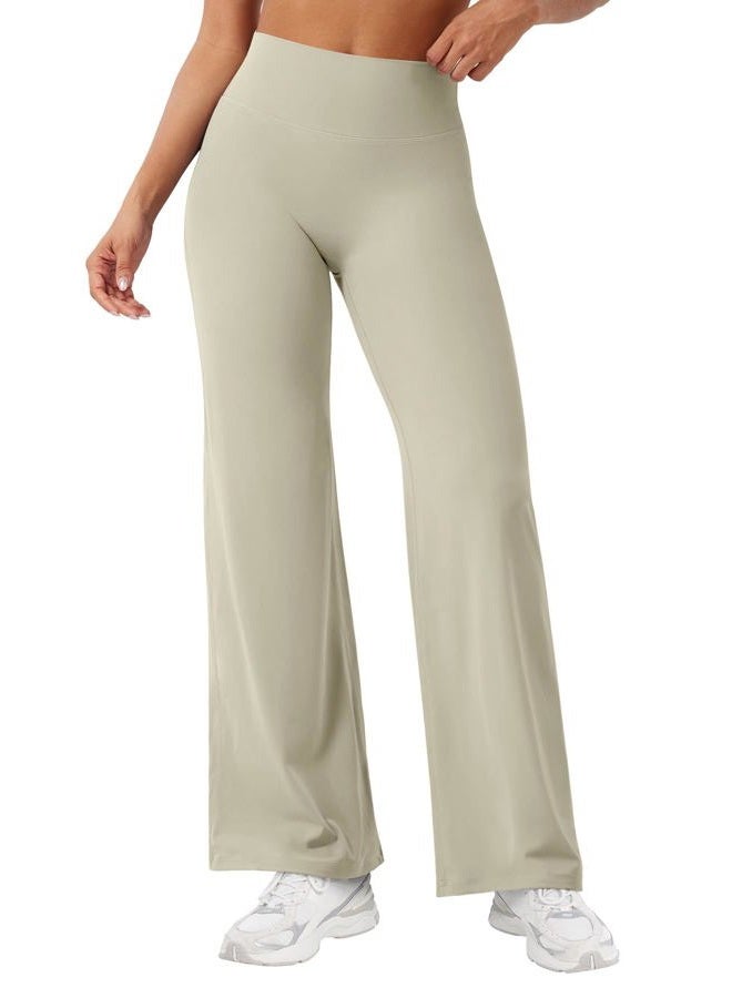 YEOREO Workout Leggings Womens No Front Seam Straight Leggings 29"/ 31.5"/ 33"/ 35" High Waist Buttery Eddiy Gym Yoga Pants, Light Sand, S - Image 1