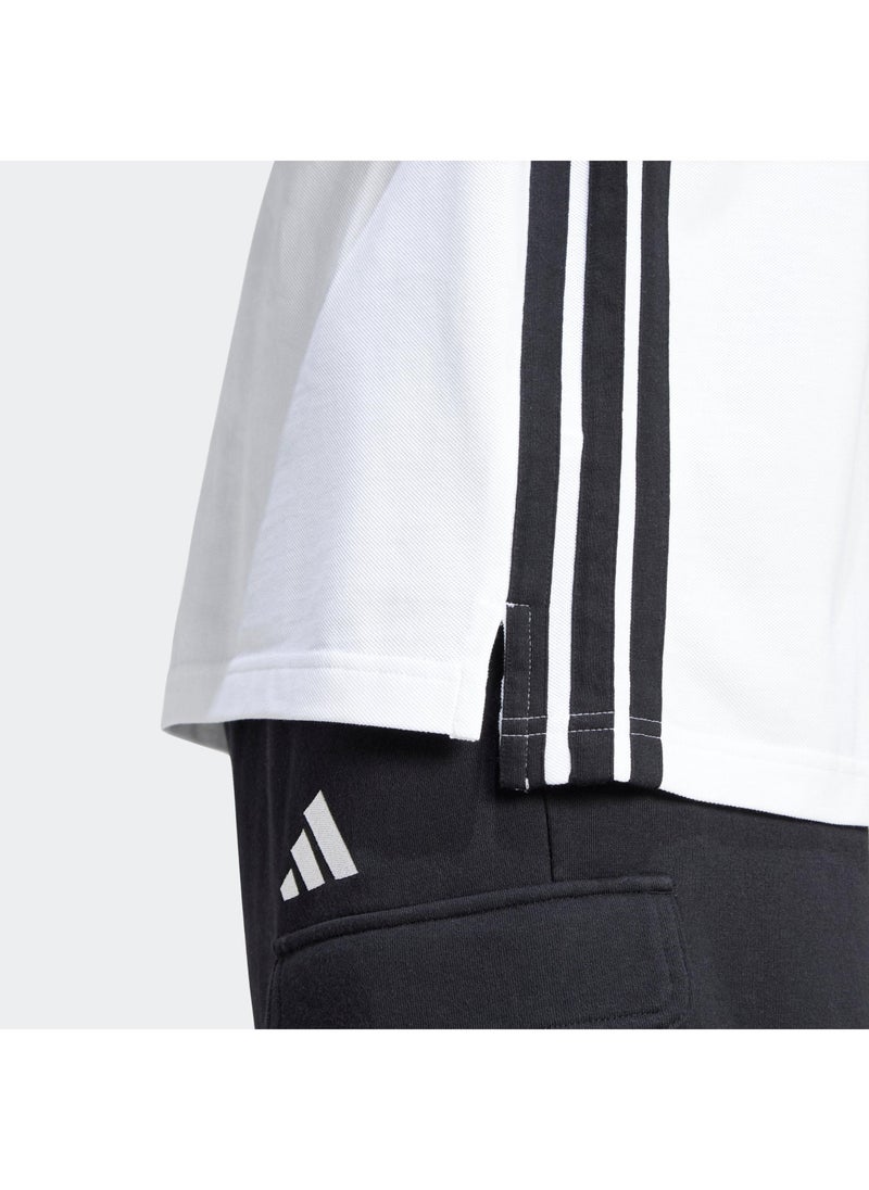 Adidas Essentials Three Stripes Pique Polo Shirt - Image 3