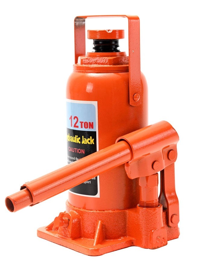 LAWAZIM Hydraulic Bottle Jack - 12 Ton Capacity Heavy Duty Hydraulic Welded Bottle Jack with Safe Bypass Valve, Adjustable Top Screw, Wide Stable Base, and Pump Handle for Auto Repair and Workshop Use - Image 3