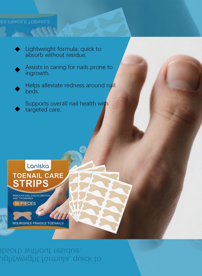 LANISKA 50Pcs Fungal Nail Patches Overnight Nail Repair Patch for Nail Fungus Damage Nail Treatment Renews Nails Structure and Improve Discoloration 8Hrs Nighttime Renewal Fungal Nail Patch - Image 2