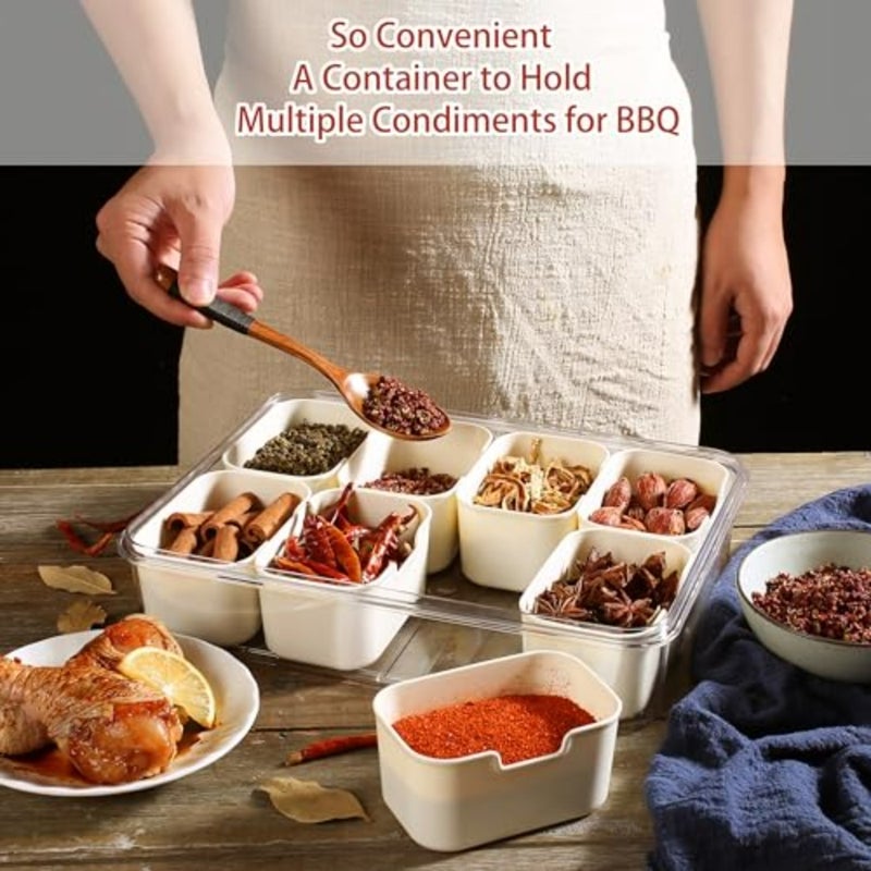 Divided Serving Tray with Lid and Handle - Snackle Box Charcuterie Container for Portable Snack Platters - Clear Organizer for Candy, Fruits, Nuts, Snacks - Perfect for Party, Entertaining - Image 3