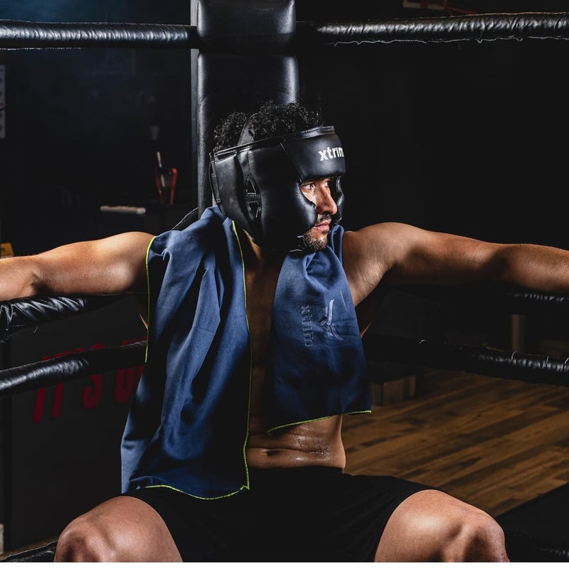 XTRIM Headgear for Boxing, MMA, Training Sparring, Muay Thai, Martial Arts, Kickboxing, Karate, Full Face Protection, High-Performance Pro-Level, Adjustable Padded PU Material (Unisex, XL) - Image 1