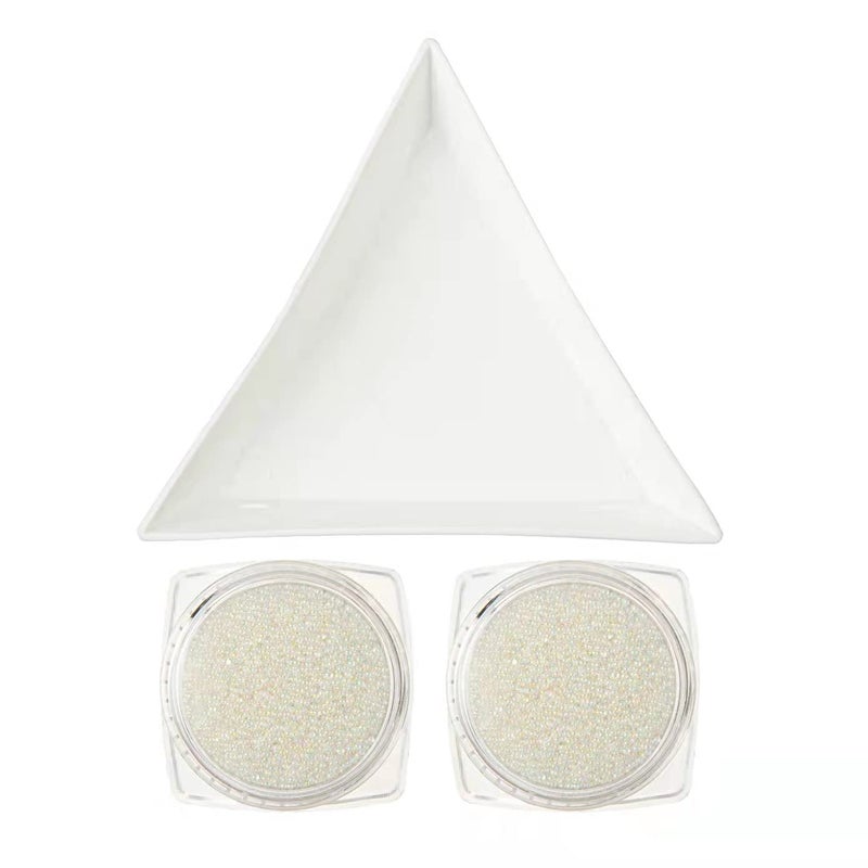 Nail Art Micro Caviar Rhinestone AB Crystal Glass Gardient Dazzling Glitter Mini Beads 3D Manicures Tips Decoration 0.6mm