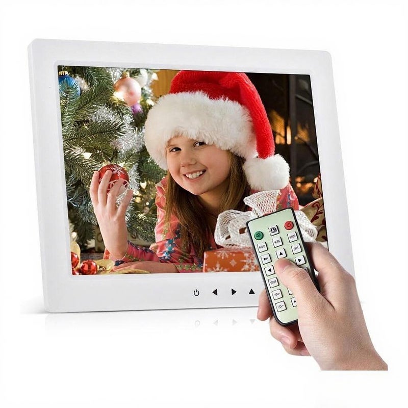 Digital Frame 10Inch White TFT HD 800*600 Display - Multi Functional Multimedia Device with Max 32GB Memory Card Support for Home Family Use - Image 1