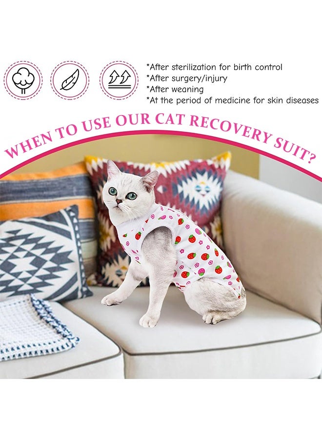 Cat Professional Recovery Suit Surgical Recovery Shirt Breathable Recovery Suit for Cats After Surgery Wear Anti Licking Wounds Perfect E-Collar Alternative Pajama Suit (Size L) - Image 5
