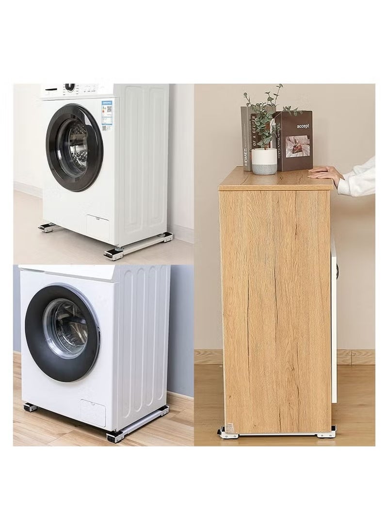 Heavy Duty Adjustable Appliance Base with Moving Roller for Home Appliances Washing Machines Refrigerators Dryers Dishwashers and Equipment with Wheels Anti-Skid Pad for 300kg with Brake  - Image 2