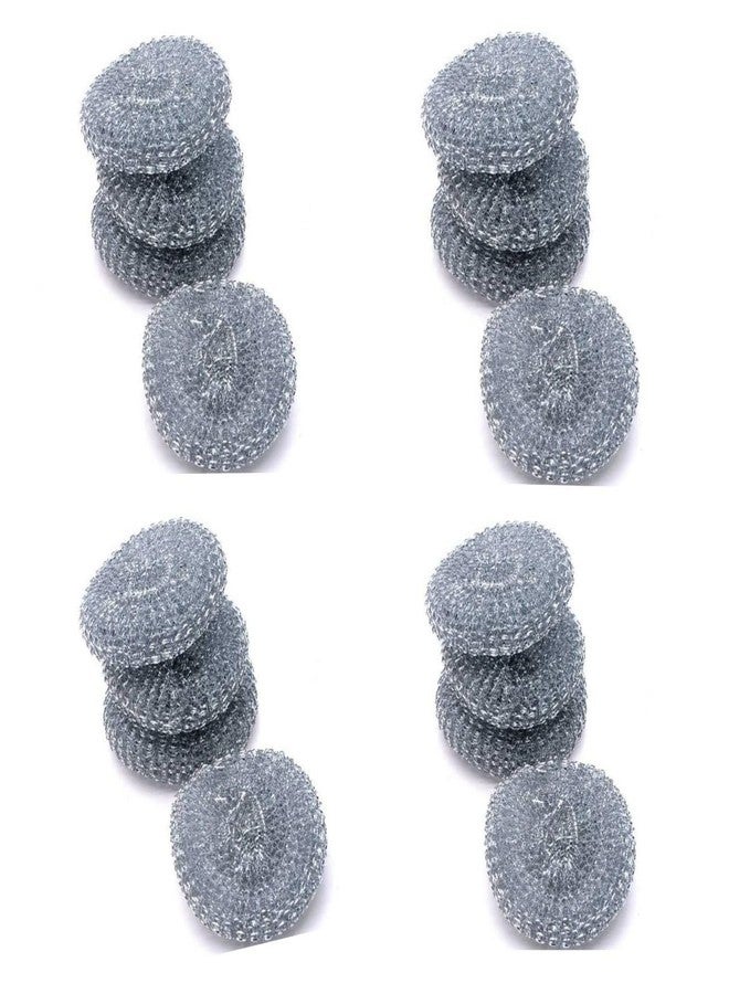 ZOKCY® (Pack of 10 Pcs) Stainless Steel Scrubber Bartan Juna for Kitchen/Heavy Duty Dishwash Scrubber/Easy scouring for Tough Kitchen Cleaning/Juna for Use - Image 1