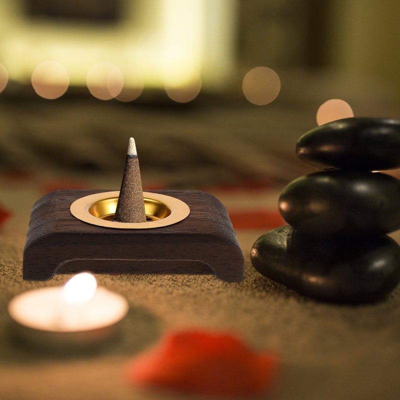 Mini Incense Burner with Tray Arabia Incense Burner Holder Incense Burner Ashes Catcher for Charcoal Resin Cones - Image 5