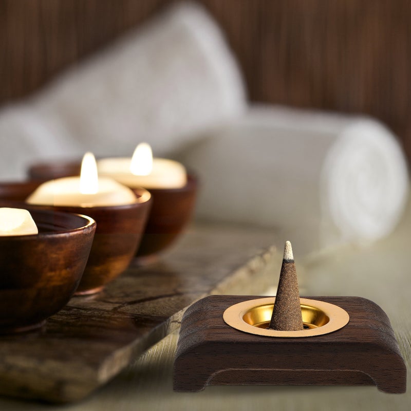 Mini Incense Burner with Tray Arabia Incense Burner Holder Incense Burner Ashes Catcher for Charcoal Resin Cones - Image 3