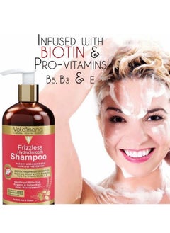 VOLAMENA WITH DEVICE Volamena Frizzless Hydrasmooth Hair Shampoo For Dry & Frizzy Hair With Keratin & Wheat Protein 300 ml  - Image 2