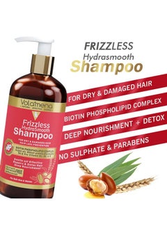 VOLAMENA WITH DEVICE Volamena Frizzless Hydrasmooth Hair Shampoo For Dry & Frizzy Hair With Keratin & Wheat Protein 300 ml  - Image 3