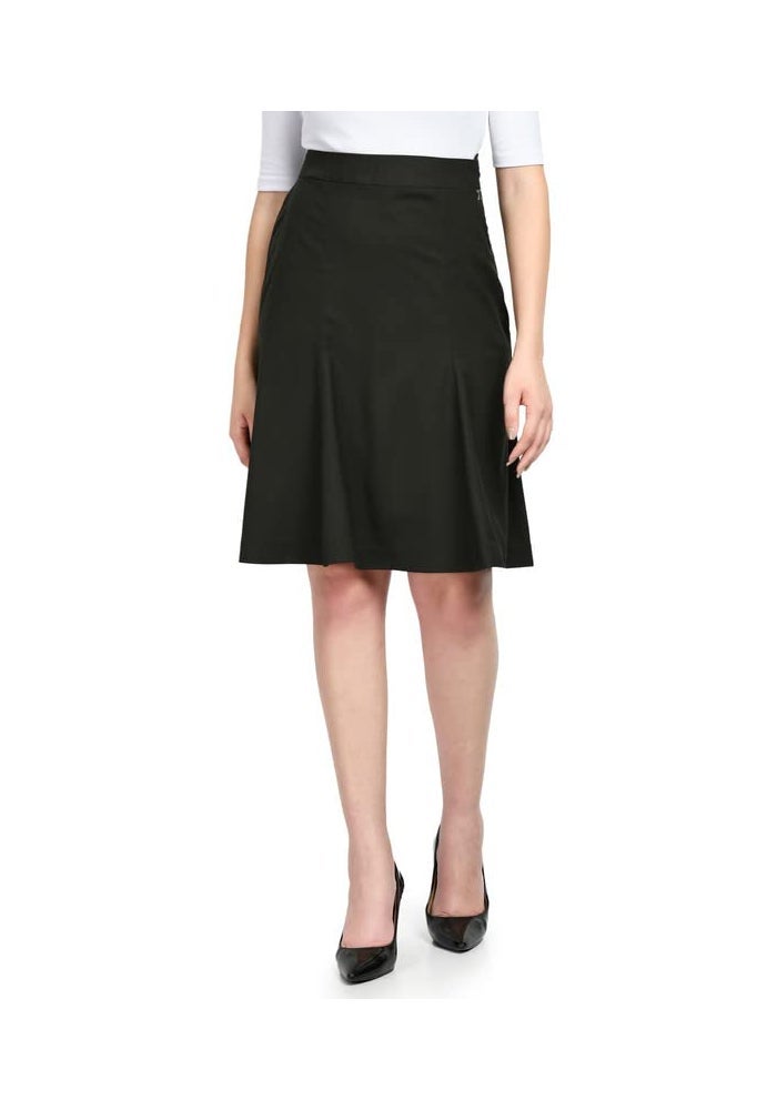 Exude Olive Solid Pencil Skirt for Women - Image 1