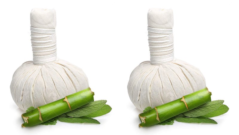 Herbal Ball 100 Thai Herbal Compress Ball 100 Natural Herbs Aroma Massage Spa Product Pack of 2