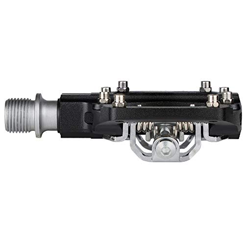 Venzo Multi-Use Compatible with Shimano SPD Mountain Bike Bicycle Sealed Clipless Pedals - Dual Platform Multi-Purpose - Great for Touring, Road, Trekking Bikes - Size: 85 x 80 mm = 3.3 x 3.1 inch - Image 3