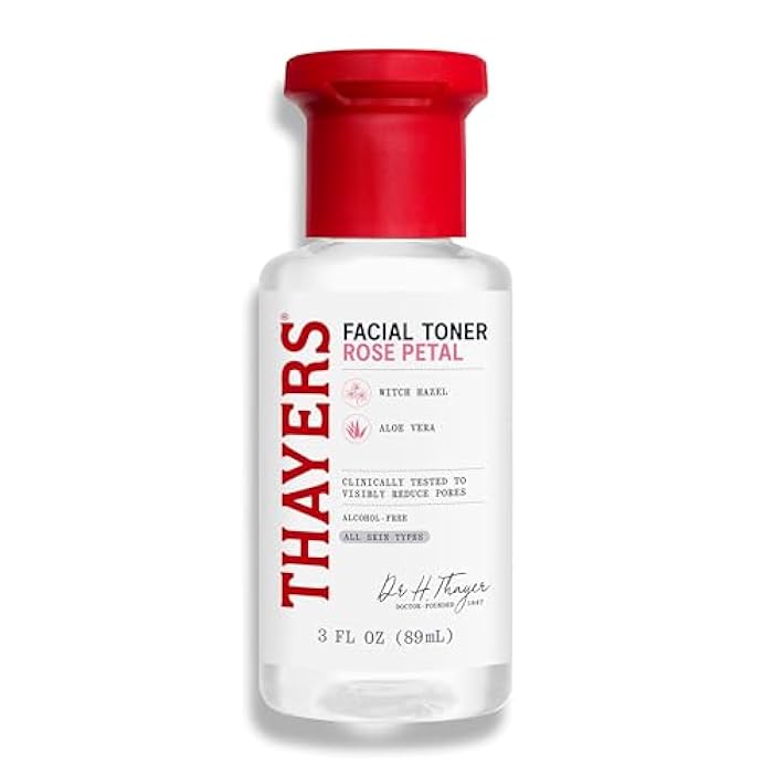 THAYERS Alcohol-Free Rose Petal Witch Hazel Facial Toner for Glowing Skin, Soothing, Hydrating, Refreshing Toner for Normal and Combination Skin, 3oz - Image 1