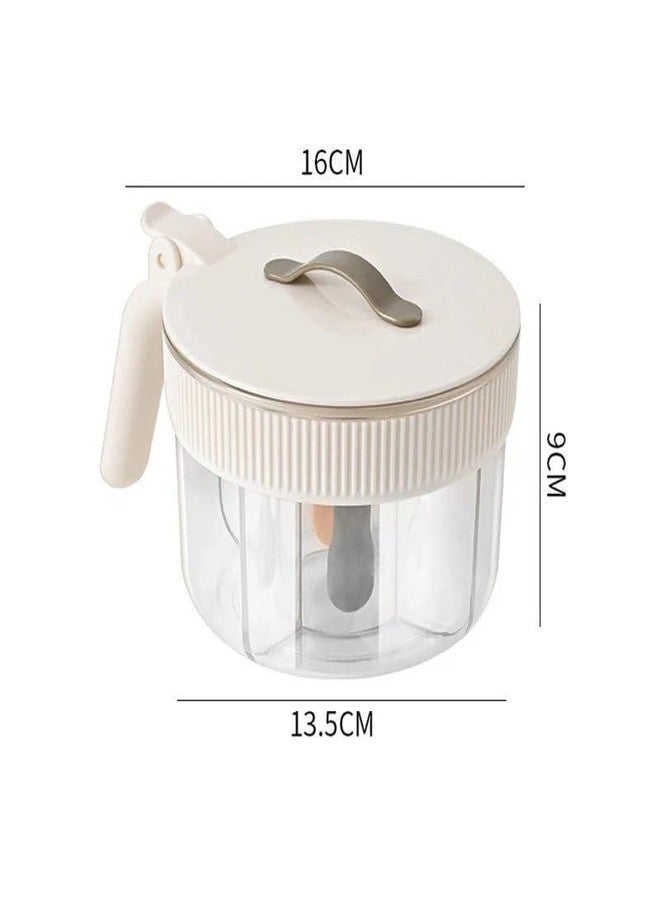 ZURITY 4-in-1 Spice Storage Box Kitchen Seasoning Container Organizer | Multi Compartment Salt & Pepper Masala Airtight Sealed Jars with Lid Spoon Non-Mix Flavor Dispenser for Home Cooking - Image 2