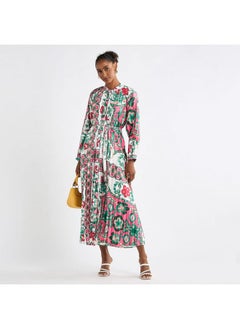 FAV All-Over Print Maxi Shirt Dress with Long Sleeves  - Image 2