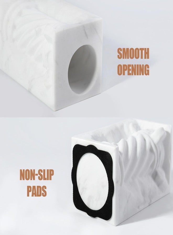 BCS Aesthetic Roman Column Desk Organizer, Marble Pen & Pencil Holder for Desk - Luxury Makeup Brush Holder & Pencil Cup for Office Home Desk Accessories, Unique Mini Vase (White) - Image 5