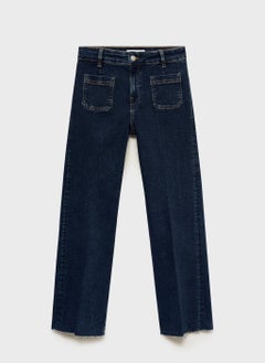 MANGO Casual Flared Cropped Jeans With Pockets  - Image 4